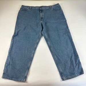 NWT Basic Editions Mens Jeans Relaxed Fit Straight‎ Leg Blue Denim 48x30